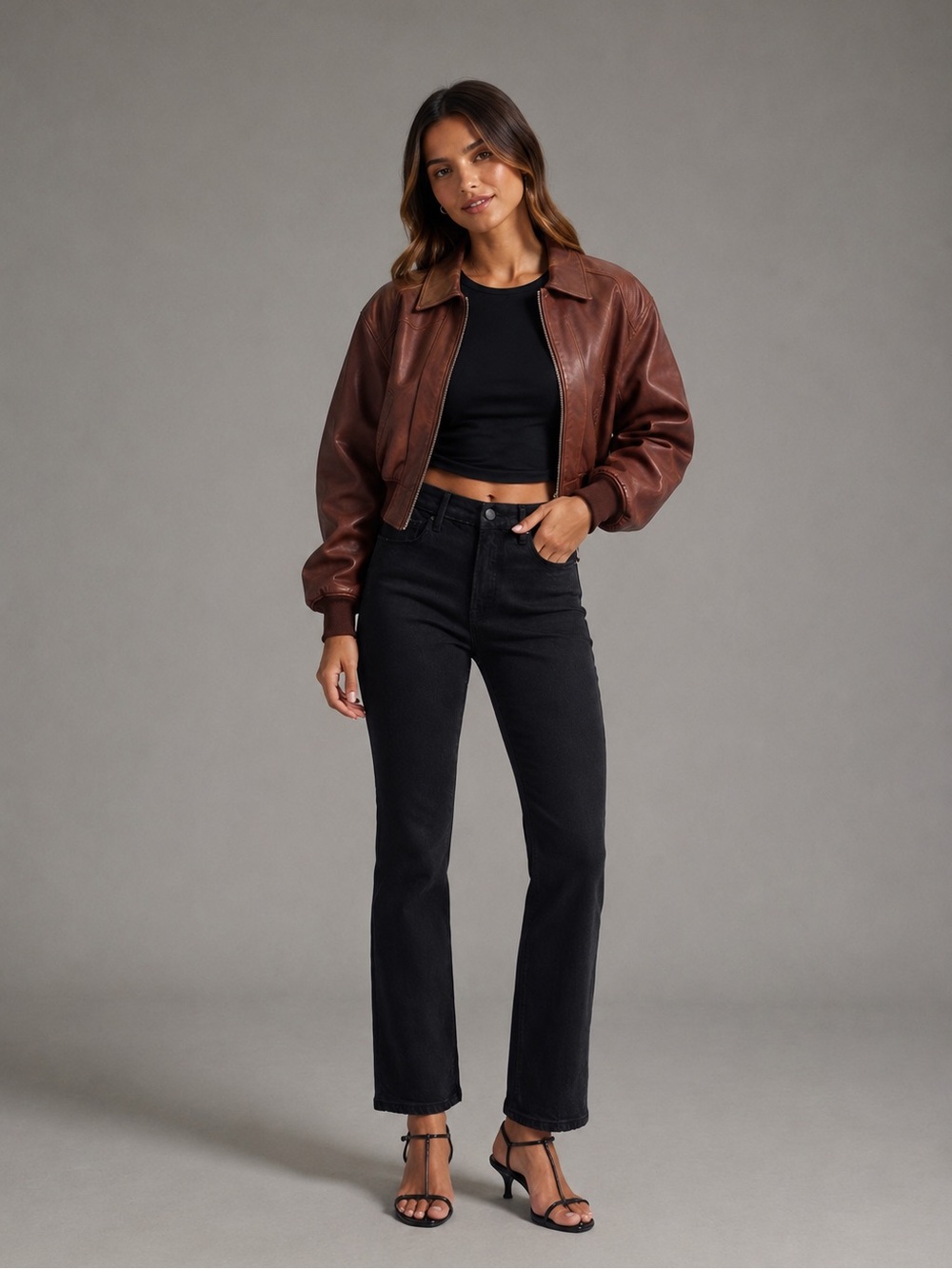 Good American Mid-Rise Straight-Leg Jeans